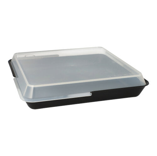 12 "Circulware by Haval" Mehrweg-Schalen Mix & Match eckig 2,9 cm x 23,4 cm x 23,4 cm schwarz