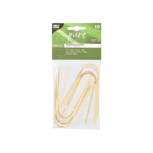 10 Fingerfood - Zangen, Bambus "pure" 10 cm