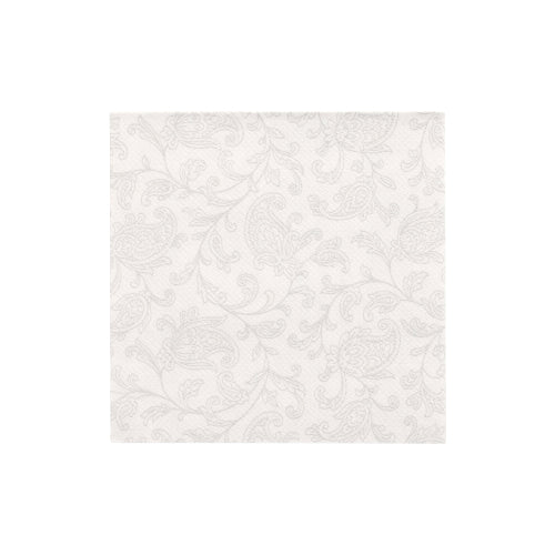 20 Servietten "ROYAL Collection" 1/4-Falz 25 cm x 25 cm weiss "Ornaments"
