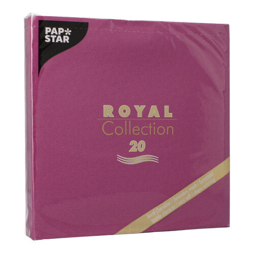 20 Servietten "ROYAL Collection" 1/4-Falz 40 cm x 40 cm lila