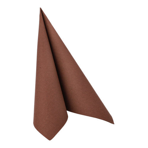 50 Servietten "ROYAL Collection" 1/4-Falz 40 cm x 40 cm braun