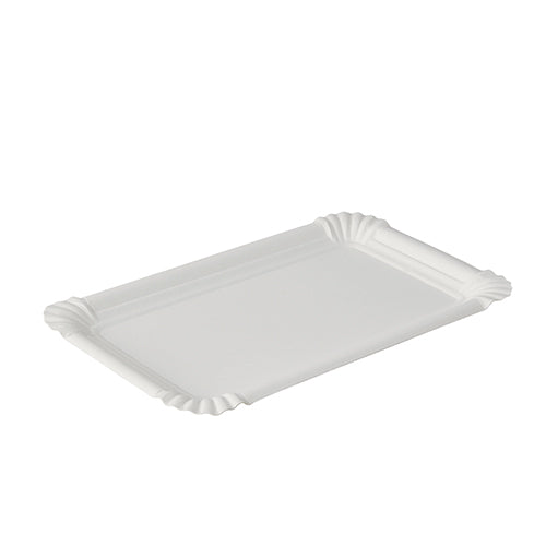250 Teller, Pappe "pure" eckig 11 cm x 17,5 cm weiss