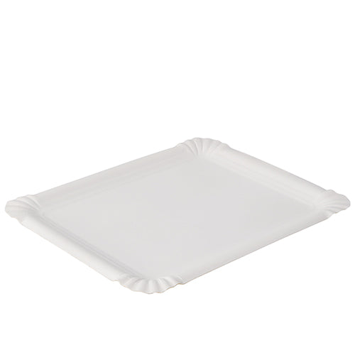 250 Teller, Pappe "pure" eckig 16,5 cm x 20 cm weiss