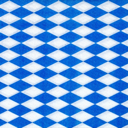 100 Servietten, 1-lagig 1/4-Falz 33 cm x 33 cm "Bayrisch Blau"