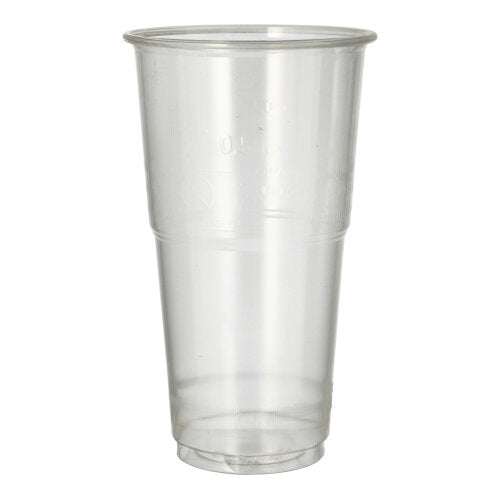 60 Kaltgetränkebecher, PLA "pure" 0,5 l Ø 9,5 cm · 16,2 cm glasklar mit Schaumrand