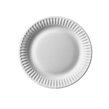 Lade das Bild in den Galerie-Viewer, 100 Teller, Pappe &quot;pure&quot; rund Ø 15 cm weiss
