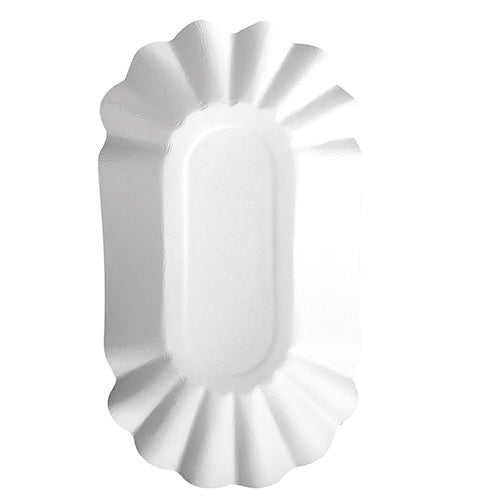 250 Schalen, Pappe "pure" oval 10,5 cm x 20 cm x 3,5 cm weiss