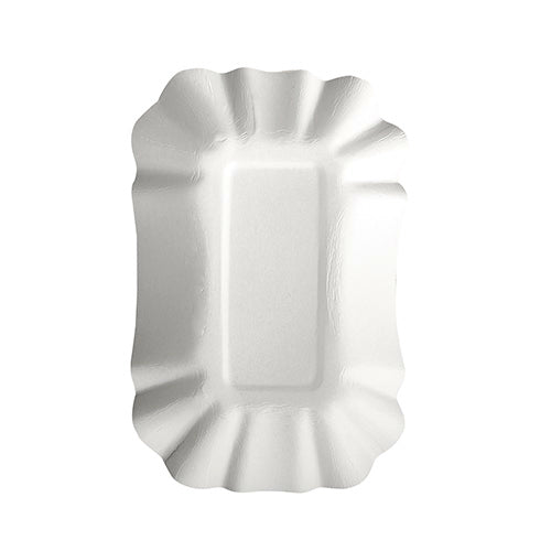 250 Schalen, Pappe "pure" eckig 9 cm x 14 cm x 3 cm weiss
