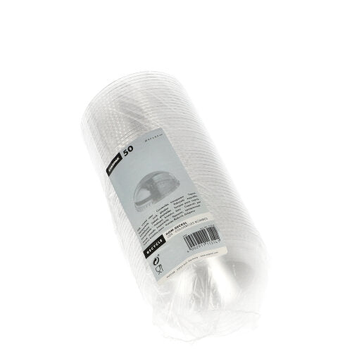 50 Dom-Deckel "Hurricane", PET rund Ø 9,5 cm · 4,5 cm glasklar ohne Lochung