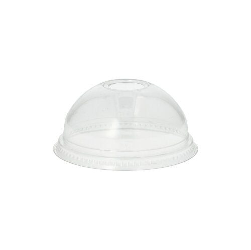 50 Dom-Deckel "Hurricane", PET rund Ø 9,5 cm · 4,5 cm glasklar mit Lochung