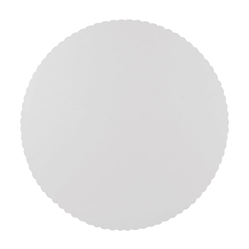 100 Tortenunterlagen, Pappe "pure" rund Ø 28 cm weiss mit gezacktem Rand