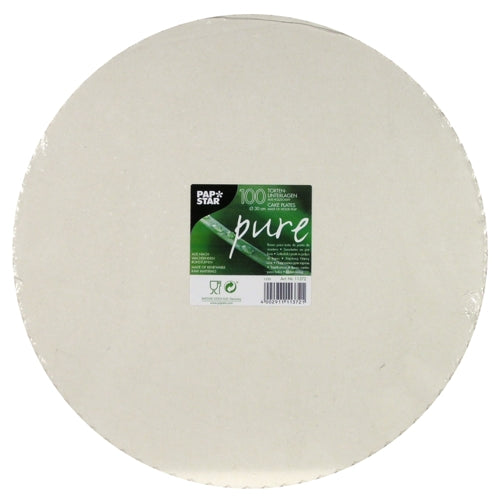100 Tortenunterlagen, Pappe "pure" rund Ø 30 cm weiss mit gezacktem Rand