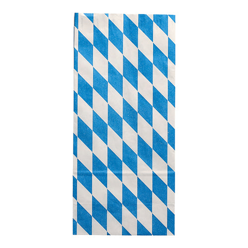 100 Hähnchenbeutel, Papier mit Alu-Einlage 28 cm x 13 cm x 8 cm "Bayrisch blau" 1/1