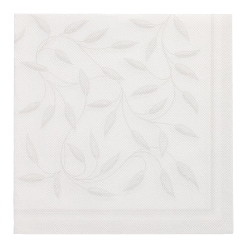 50 Servietten "ROYAL Collection" 1/4-Falz 40 cm x 40 cm weiss "New Mediterran"
