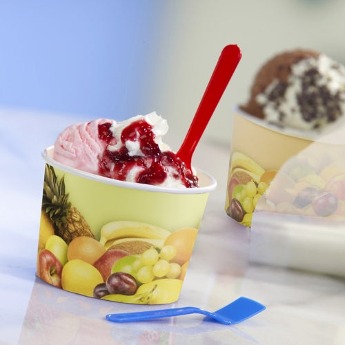 200 Eisbecher, Pappe rund 150 ml Ø 7,7 cm · 5,5 cm "Früchte"