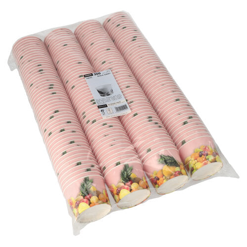 200 Eisbecher, Pappe rund 150 ml Ø 7,7 cm · 5,5 cm "Früchte"