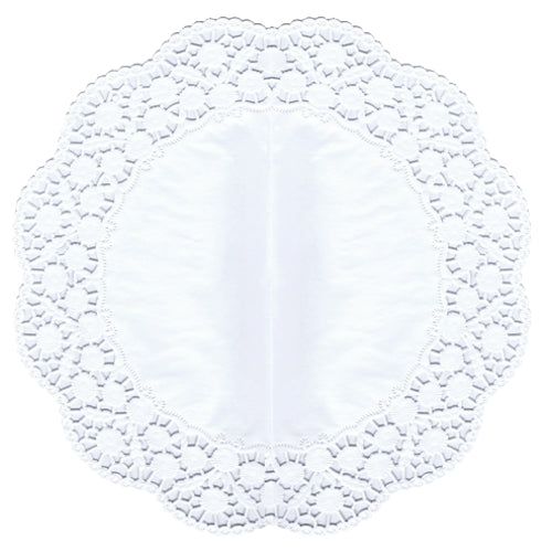 6 Tortenspitzen rund Ø 36 cm weiss