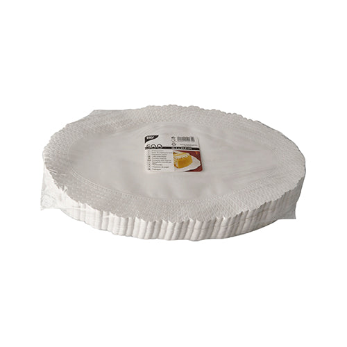 500 Plattenpapiere oval 23 cm x 35,5 cm weiss