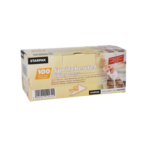 100 Spritzbeutel 0,4 l 30,5 cm x 16,2 cm transparent