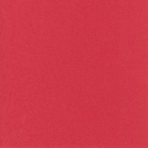250 Servietten, 3-lagig 1/4-Falz 33 cm x 33 cm rot