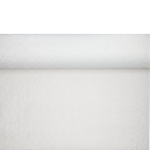 Papiertischtuch mit Damastprägung 100 m x 1 m weiss