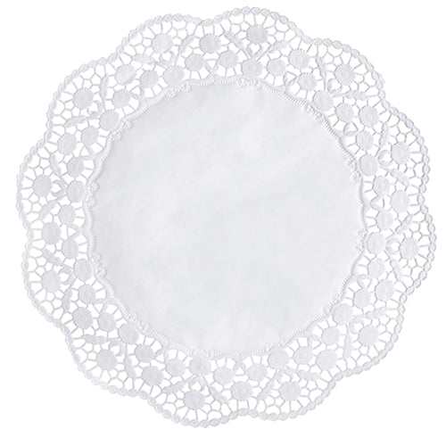 12 Tortenspitzen rund Ø 36 cm weiss
