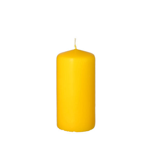 Stumpenkerze Ø 50 mm · 100 mm goldgelb
