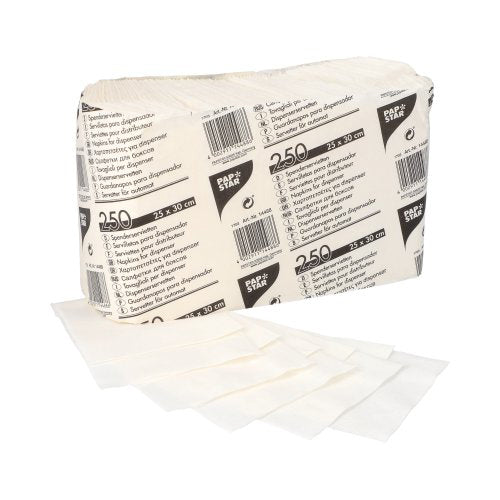 250 Spenderservietten, 1-lagig 25 cm x 30 cm weiss