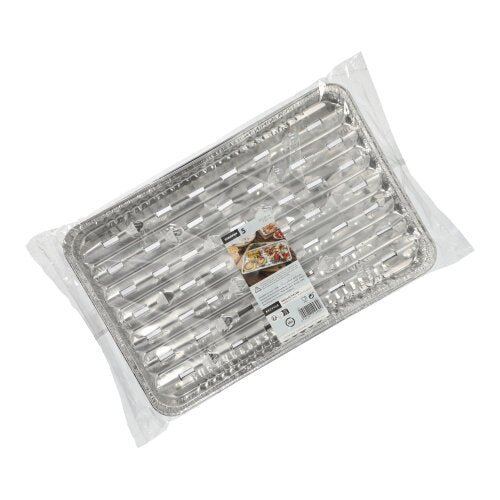 5 Grillschalen, Alu eckig 2,5 cm x 23 cm x 34 cm