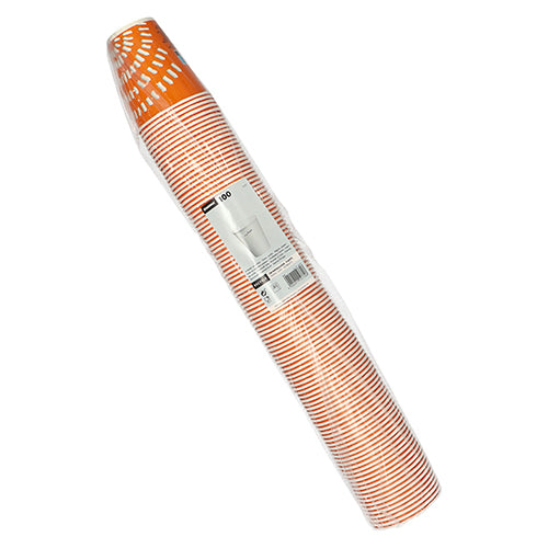 100 Trinkbecher für Kaltgetränke, Pappe 0,25 l Ø 8,97 cm · 10 cm orange