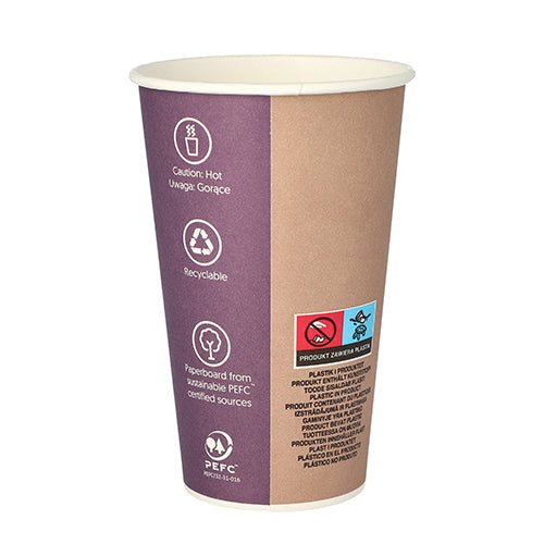 50 Trinkbecher, Pappe "To Go" 0,4 l Ø 9 cm · 13,5 cm