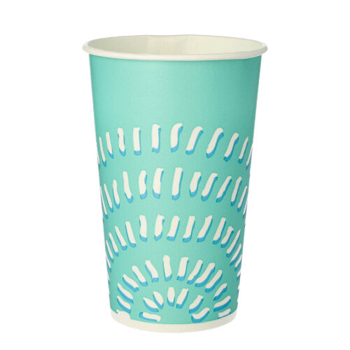 50 Trinkbecher für Kaltgetränke, Pappe 0,4 l Ø 8,97 cm · 13,5 cm türkis