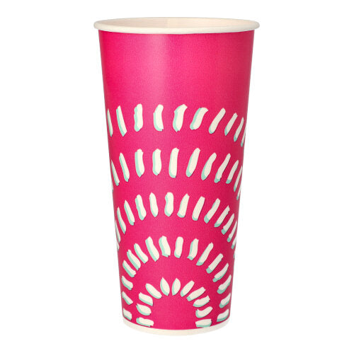 50 Trinkbecher für Kaltgetränke, Pappe 0,5 l Ø 8,97 cm · 16,83 cm pink