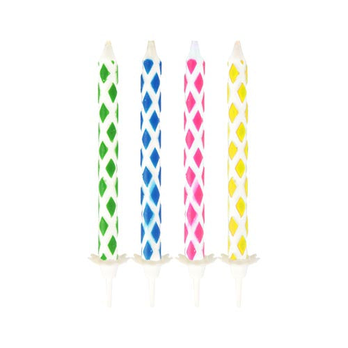 10 Magic-Kerzen mit Halter 6 cm farbig sortiert