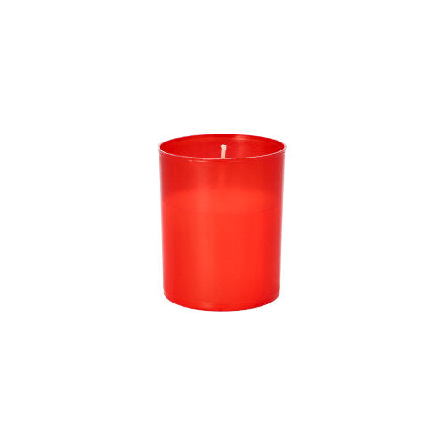 4 Grablichte "Stundenbrenner" Ø 5 cm · 6,5 cm rote Hülle