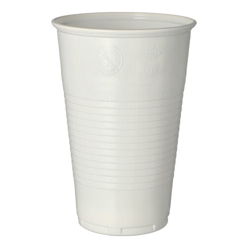 50 Trinkbecher, PP 0,5 l Ø 9,5 cm · 13,7 cm weiss mit Schaumrand