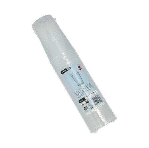 25 Mehrweg-Trinkbecher PP 0,3 l Ø 7,8 cm · 11,8 cm transluzent unzerbrechlich