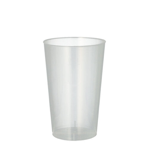 25 Mehrweg-Trinkbecher PP 0,3 l Ø 7,8 cm · 11,8 cm transluzent unzerbrechlich