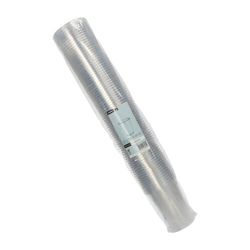 75 Trinkbecher, PS 0,4 l Ø 9,5 cm · 12 cm klar mit Schaumrand