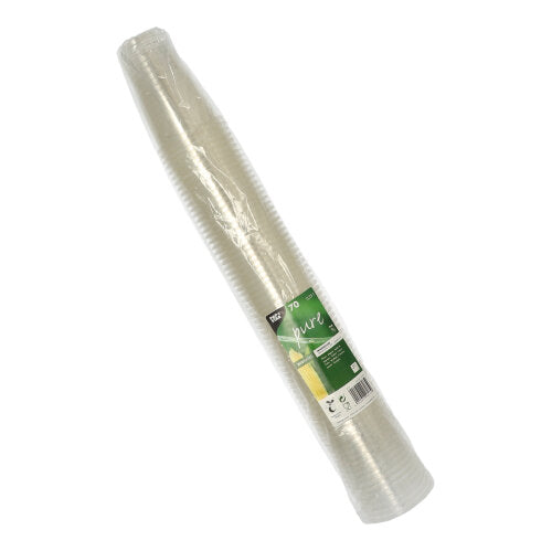 70 Kaltgetränkebecher, PLA "pure" 0,25 l Ø 7,8 cm · 11 cm glasklar mit Schaumrand