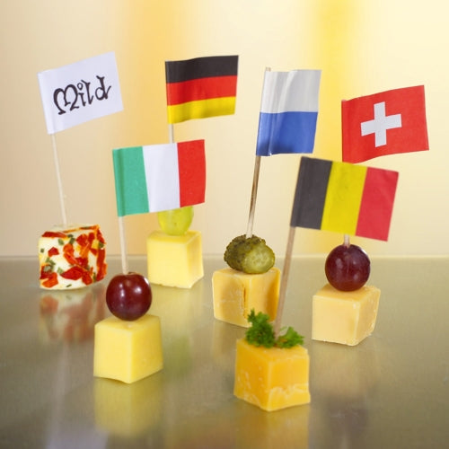 100 Deko-Picker 8 cm "Schweiz"
