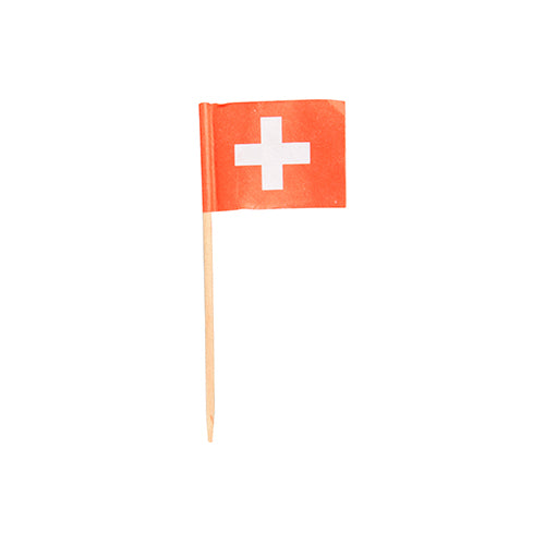 100 Deko-Picker 8 cm "Schweiz"