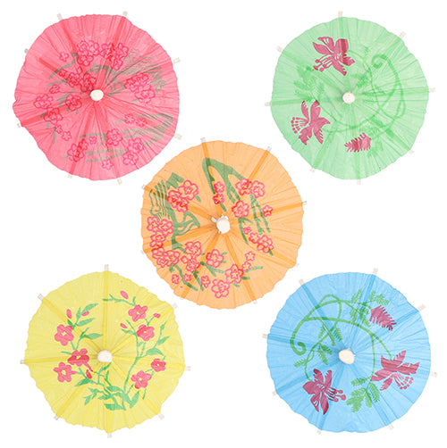 144 Deko-Picker 10 cm farbig sortiert "Eisschirmchen"