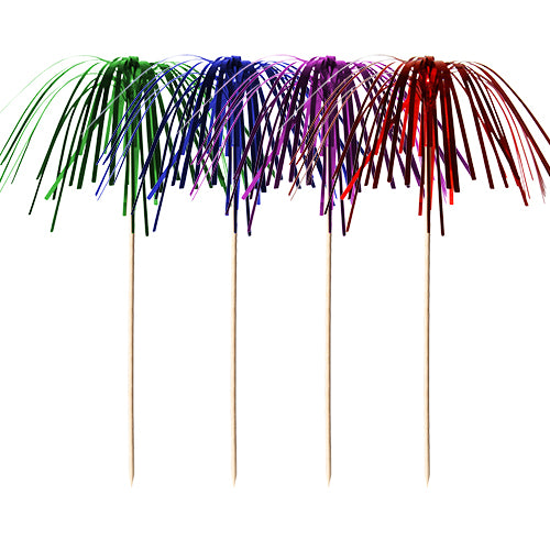 100 Deko-Picker 15,5 cm farbig sortiert "Feuerwerk"