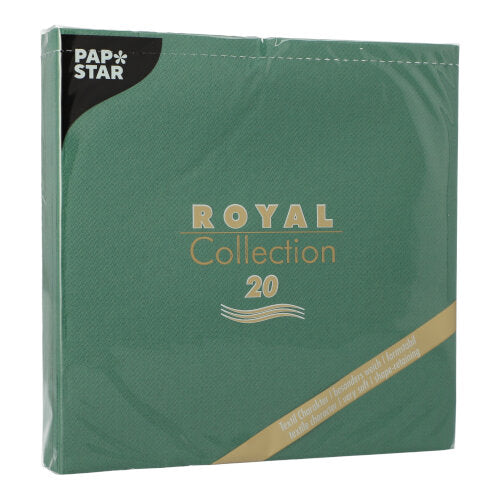 20 Servietten "ROYAL Collection" 1/4-Falz 40 cm x 40 cm dunkelgrün