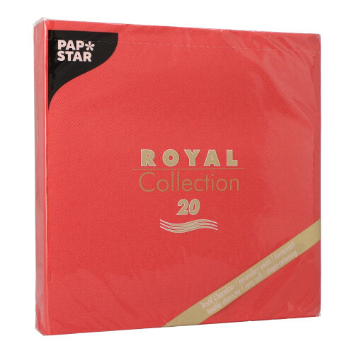 20 Servietten "ROYAL Collection" 1/4-Falz 40 cm x 40 cm rot