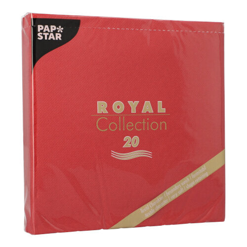 20 Servietten "ROYAL Collection" 1/4-Falz 40 cm x 40 cm bordeaux