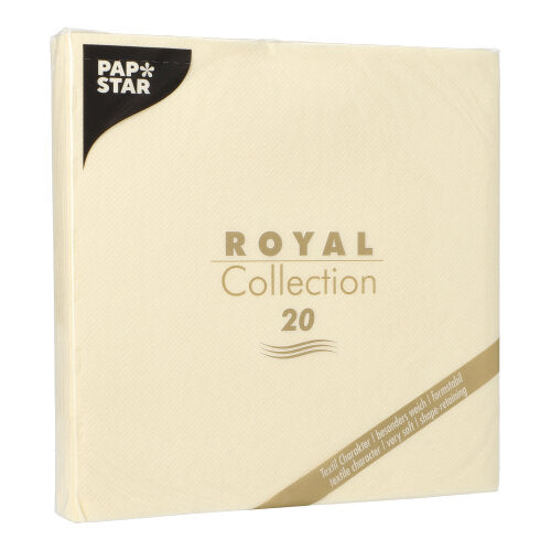 20 Servietten "ROYAL Collection" 1/4-Falz 40 cm x 40 cm champagner