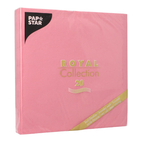 20 Servietten "ROYAL Collection" 1/4-Falz 40 cm x 40 cm rosa