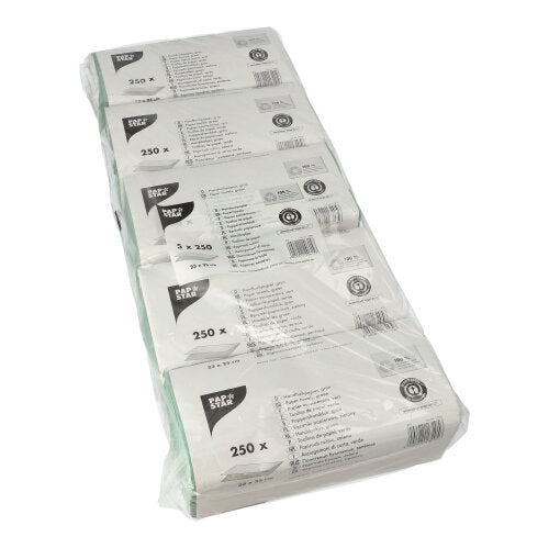 250 Blatt Handtuchpapier V-Falz 23 cm x 25 cm grün Zick Zack, 1-lagig